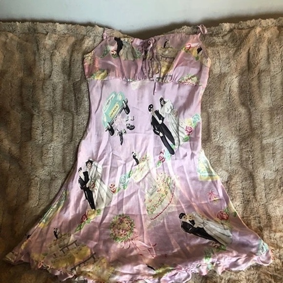 PRICELESS-NICK&NORA Y2k90's 100%SILK WEDDING CHEMISE, EUC, NO FLAWS SZXL - Picture 1 of 11